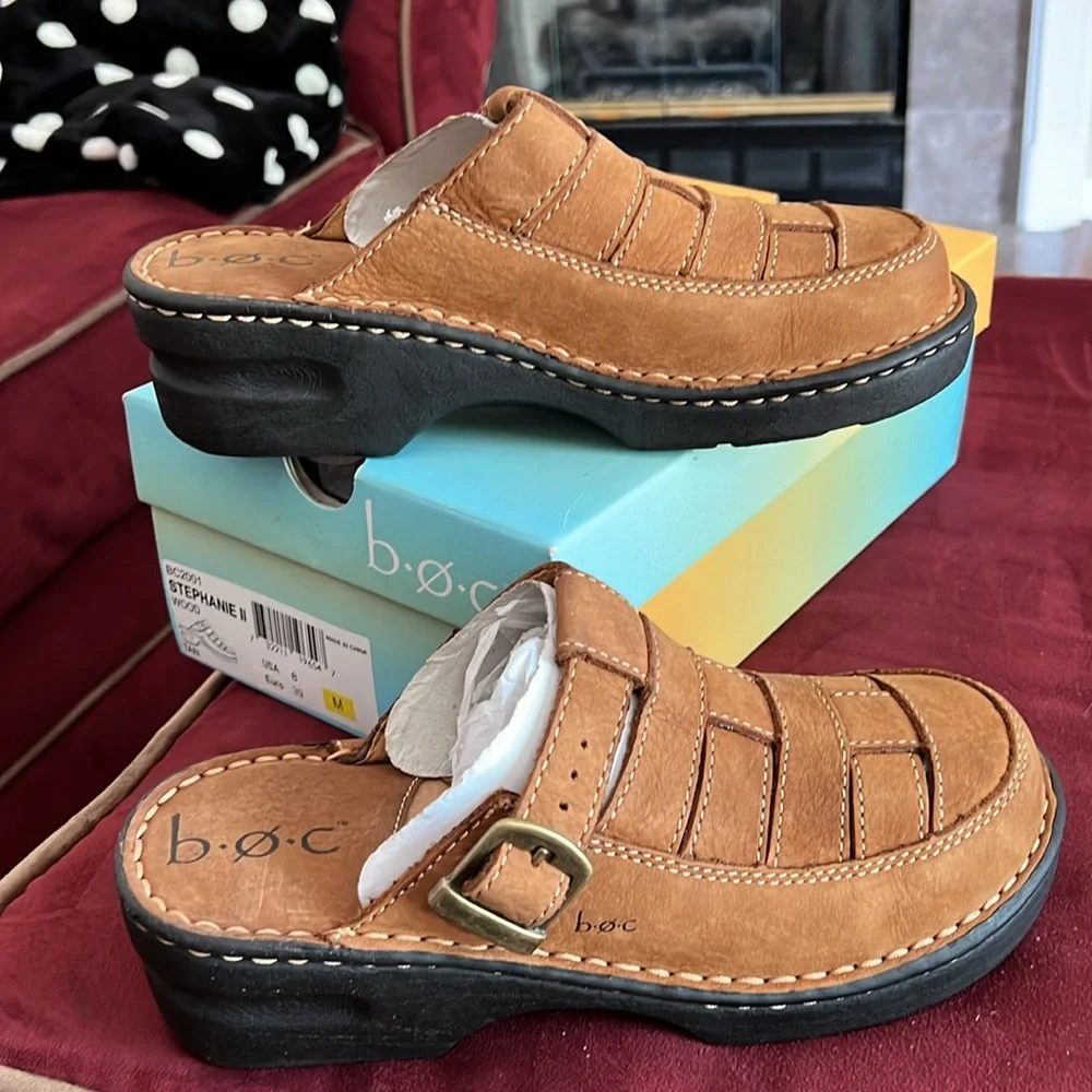 b.o.c. Tan Leather Mules - Picture 5 of 5